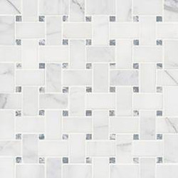 MSI Calacatta Cressa Basketweave Honed Marble Mosaic